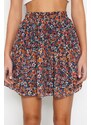 Trendyol Multi Color Lined Flounce Chiffon Mini Woven Skirt