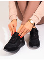 Women's suede sneakers Shelvt black