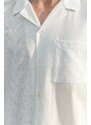 Trendyol Limited Edition White Oversize Brode Block Summer Shirt