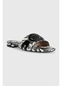 Kožené pantofle Lauren Ralph Lauren Alegra dámské, černá barva, 802904270001