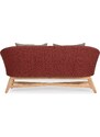 Červeno-béžová pletená zahradní dvoumístná pohovka Bizzotto Coachella 168 cm