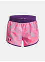 Under Armour Kraťasy UA Fly By Printed Short -PNK - Holky