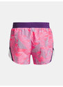 Under Armour Kraťasy UA Fly By Printed Short -PNK - Holky