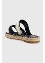 Pantofle Tommy Hilfiger GOLDEN WEBBING SANDAL dámské, tmavomodrá barva, FW0FW07096