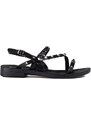 W. POTOCKI Black Roman sandals with studs Potocki