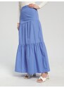 Sinsay - Nabíraná maxi sukně - modrá