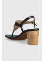 Kožené sandály Lauren Ralph Lauren Westcott II černá barva, 802904280001