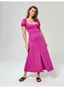 Sinsay - Midi šaty s balonovými rukávy - fialová