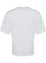 Trendyol White 100% Cotton Embroidered Pocket Detailed Relaxed/Wide Comfortable Cut Crew Neck T-Shirt