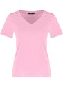Trendyol Pink-Mint 100% Cotton 2-Pack Basic V-Neck Knitted T-Shirt
