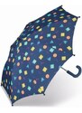 happy rain Esprit chlapecký deštník - tmavě modrý s písmenky pro předškoláky