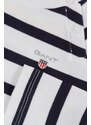 DĚTSKÝ SET GANT STRIPED TOP AND BEANIE bílá 80