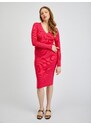 Orsay Tmavě růžová dámská sukně s rozparkem - Dámské