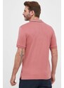 Bavlněné polo tričko BOSS růžová barva