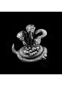 Přívěsek 3D tříhlavý had - Chirurgická ocel