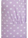 Trendyol Lilac Polka Dot Cotton Undershirt-Pants Knitted Pajama Set