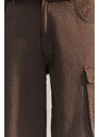 Trendyol Limited Edition Brown Premium Baggy Cargo Pants