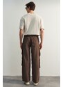 Trendyol Limited Edition Brown Premium Baggy Cargo Pants