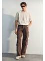 Trendyol Limited Edition Brown Premium Baggy Cargo Pants