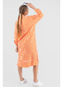 Rino&Pelle dámské košilové šaty Sezi s proužky oranžové