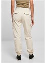 URBAN CLASSICS Ladies High Waist Cargo Pants - whitesand