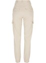 URBAN CLASSICS Ladies High Waist Cargo Pants - whitesand