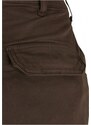 URBAN CLASSICS Ladies High Waist Cargo Pants - brown