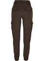 URBAN CLASSICS Ladies High Waist Cargo Pants - brown