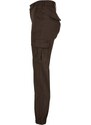 URBAN CLASSICS Ladies High Waist Cargo Pants - brown