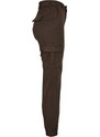 URBAN CLASSICS Ladies High Waist Cargo Pants - brown