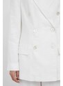 Plátěná bunda Polo Ralph Lauren bílá barva, hladká