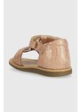 Dětské kožené sandály Shoo Pom béžová barva