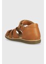 Dětské kožené sandály Shoo Pom hnědá barva