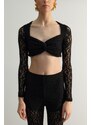 Trendyol Limited Edition Black Lace Detailed Bustier