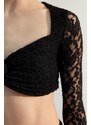 Trendyol Limited Edition Black Lace Detailed Bustier