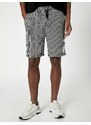 Koton Bermuda Shorts with Label Print, Pocket Detail, Lace-Up Waist.