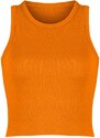 Trendyol Brown-Orange 2-Pack Fitted Crop, Corduroy, Stretchy Knit Undershirt