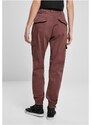 URBAN CLASSICS Ladies High Waist Cargo Pants - cherry