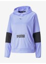 Fialová dámská mikina Puma TRAIN ALL DAY HOODIE - Dámské