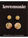 Lovemusic Náušnice pecky double set 10 a 15 mm - Nature: Hnědá