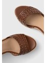 Kožené sandály Lauren Ralph Lauren Haana hnědá barva, 802896875001