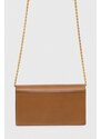 Kožená kabelka Polo Ralph Lauren béžová barva
