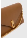 Kožená kabelka Polo Ralph Lauren béžová barva