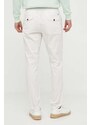 Bavlněné kalhoty Tommy Hilfiger bílá barva, jednoduché