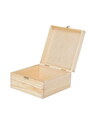 Dřevěná krabička s víkem a zapínáním - 20 x 20 x 15 cm, přírodní