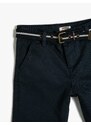 Koton Basic Bermuda Shorts With Belt Detail Pockets Cotton Cotton with Adjustable Elastic Waist.