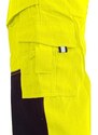 CANIS SAFETY CXS Norwich reflexní pracovní kalhoty s laclem žluto modré
