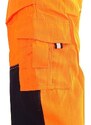 CANIS SAFETY CXS Norwich reflexní pracovní kalhoty s laclem oranžovo modré