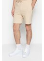 Trendyol Limited Edition Beige Regular 100% Cotton Textured Shorts