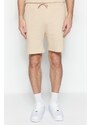 Trendyol Limited Edition Beige Regular 100% Cotton Textured Shorts